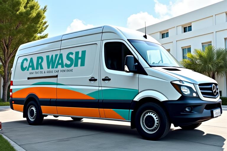 Camionnette de service de lavage mobile à Montpellier
